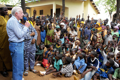 President Carter asking the children who has had this disease