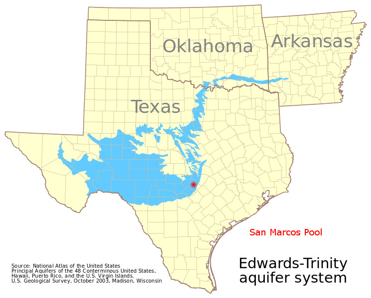 Map of the Edwards Aquifer