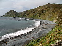 Beach on Macquarie Island