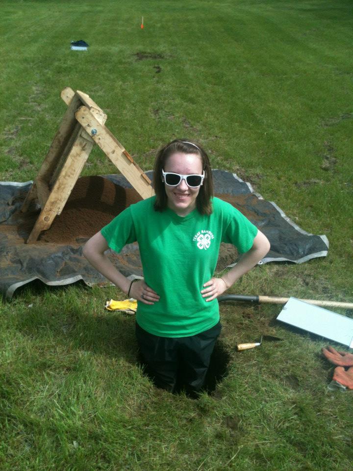 A personal photo of me at UW-La Crosse's archaeological field school.