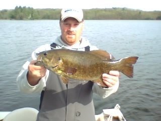 The streamlined body of a huge smallmouth; photo courtesy of fellow angler and friend Dan Thompson
