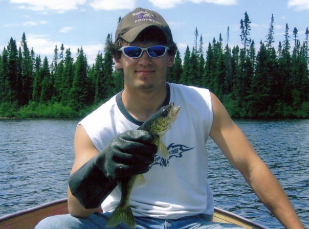 A young walleye I caught on a beautiful secret lake in Ontario, Canada