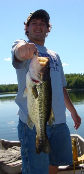 I caught and photographed this nice largemouth; check out its greenish coloration and dark horizontal midline