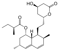 The stick structure of Lovastatin