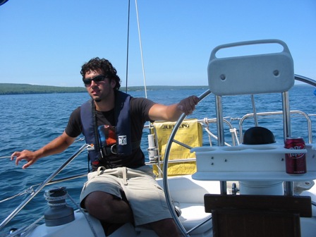 Picture of me sailing in the Apostle Islands
