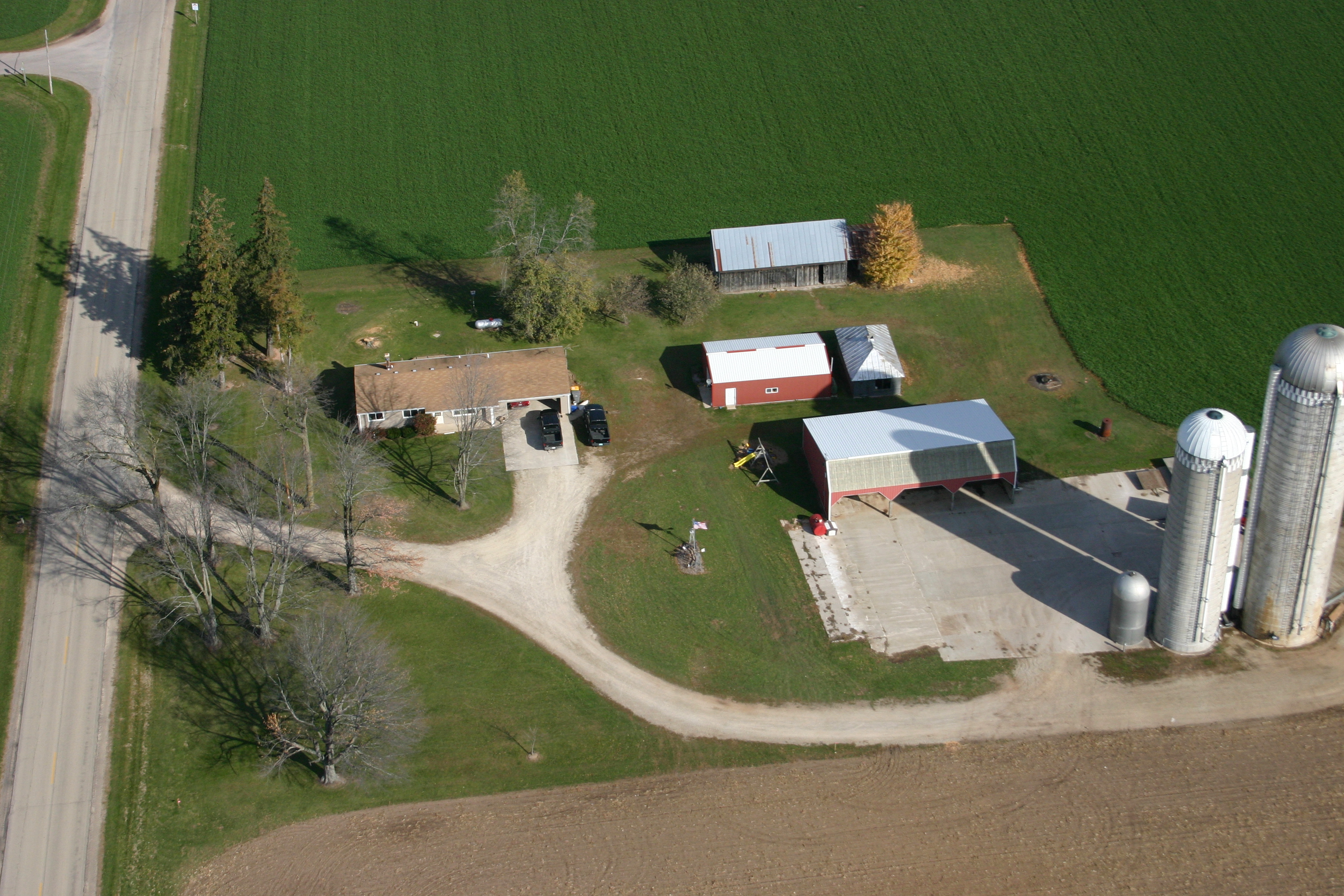 Taken by Ron Brooks of employee's home (look at the different shades of green between alfalfa and grass)