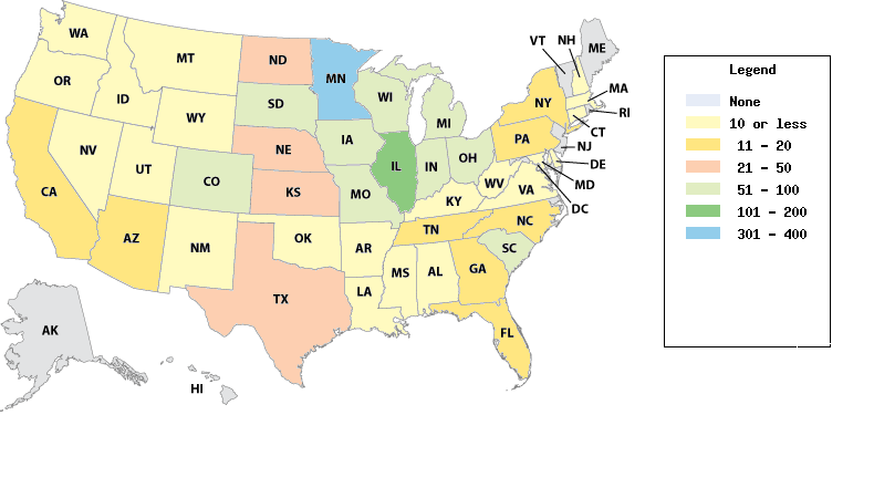 Fueling stations in the United States that offer E85