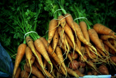 Fresh carrots from http://commons.wikimedia.org/wiki/File:Carrot.jpg