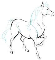 Horse- seventh animal in the Chinese zodiac. *From Clipart*