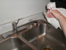 Dry hands with a clean paper towel.  (Picture of my hands, Taken by my friend)