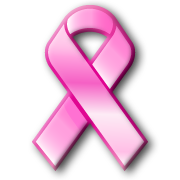 a pink ribbon, which symbolizes the fight against breast cancer