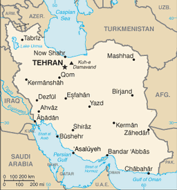 This is a map of all the major cities found in iran