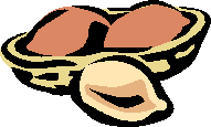 Cartoon picture of an open peanut shell. Picture courtesy of Microsoft clip art. 