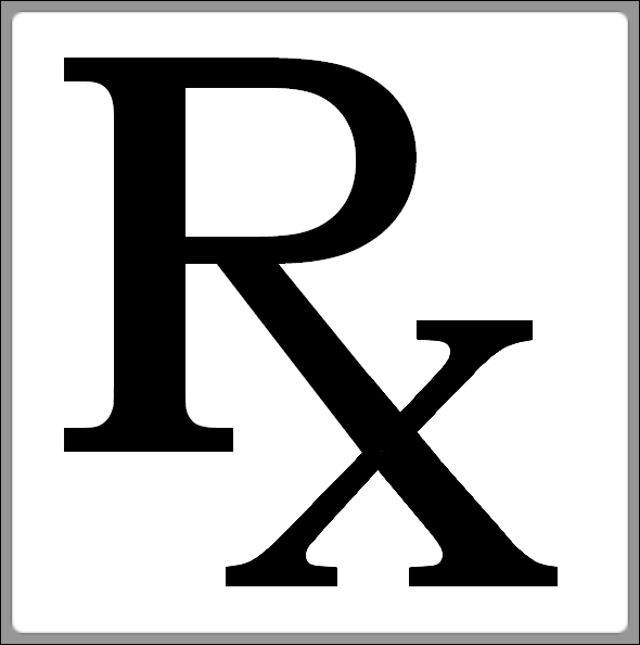 Prescription symbol representing the listed antibiotics