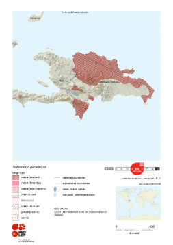 Hispaniolan solenodon range map