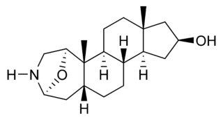 Chemical structure of Samandarine.  By Azazell0 via Wikimedia Commons