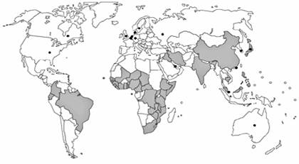 Shigella sonnei infections around the world (Public Domain)