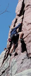 Ryan rock climbing
